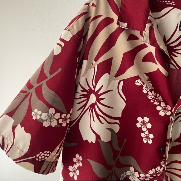 Arnold Palmer Hawaiian Tiki Carribean Beach Travel Vacation Shirt Tropical Red - Picture 6 of 8